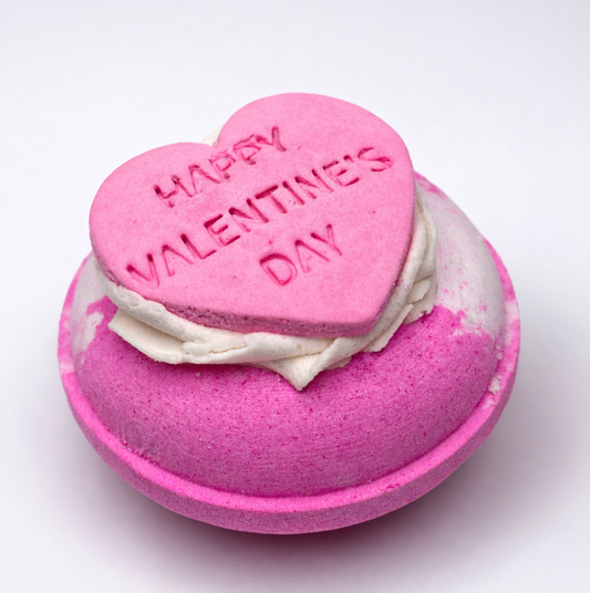 Strawberry Milk Donut Valentines Day Bath Bomb