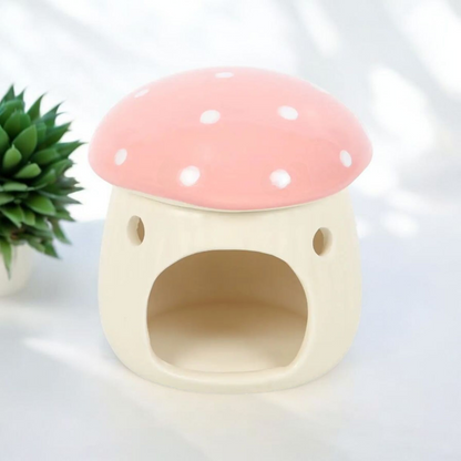 Pink Mushroom Tealight Wax Melt Warmer