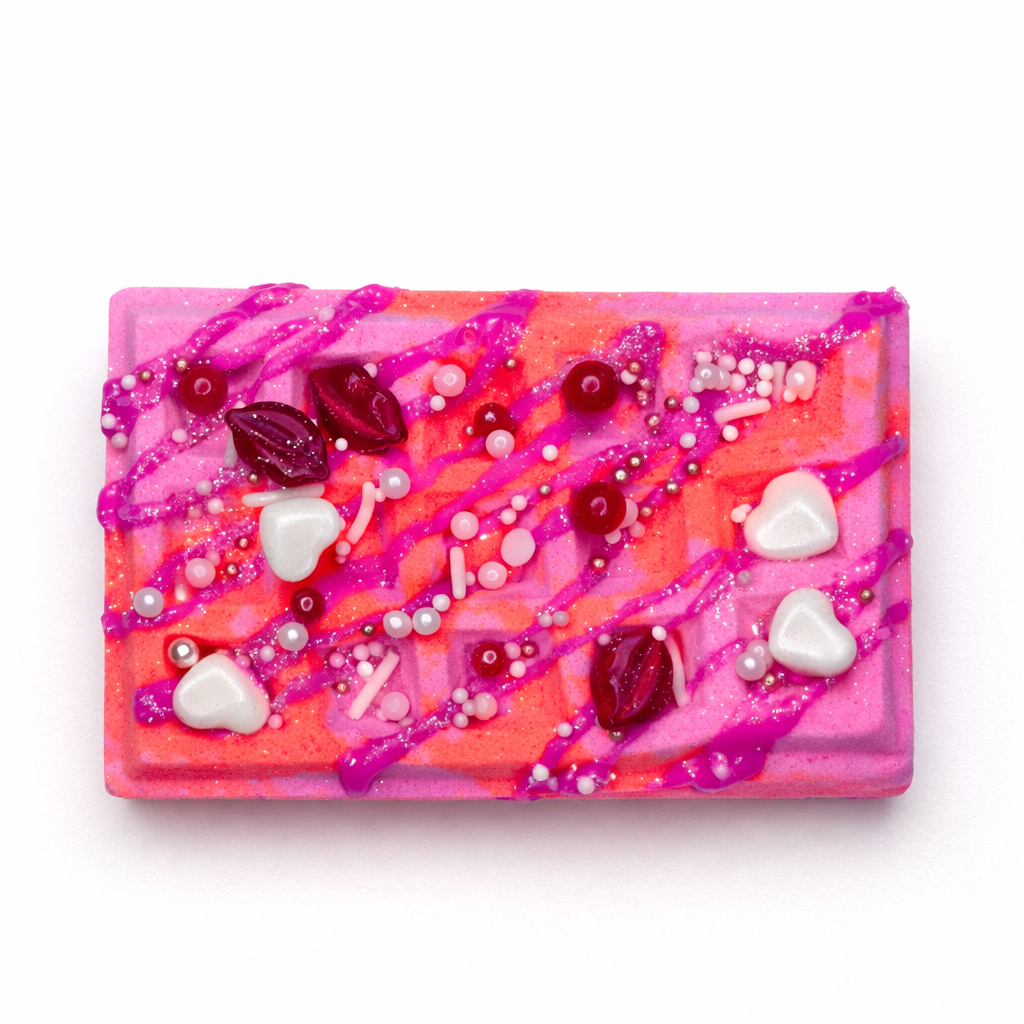 Lychee Guaba Sorbet Waffle Bath Bomb ~ Medium