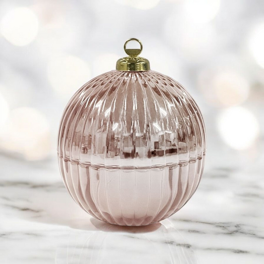 Christmas Bauble Candle - Rose Gold