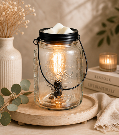 Mason Jar Edison Electric Wax Melt Warmer