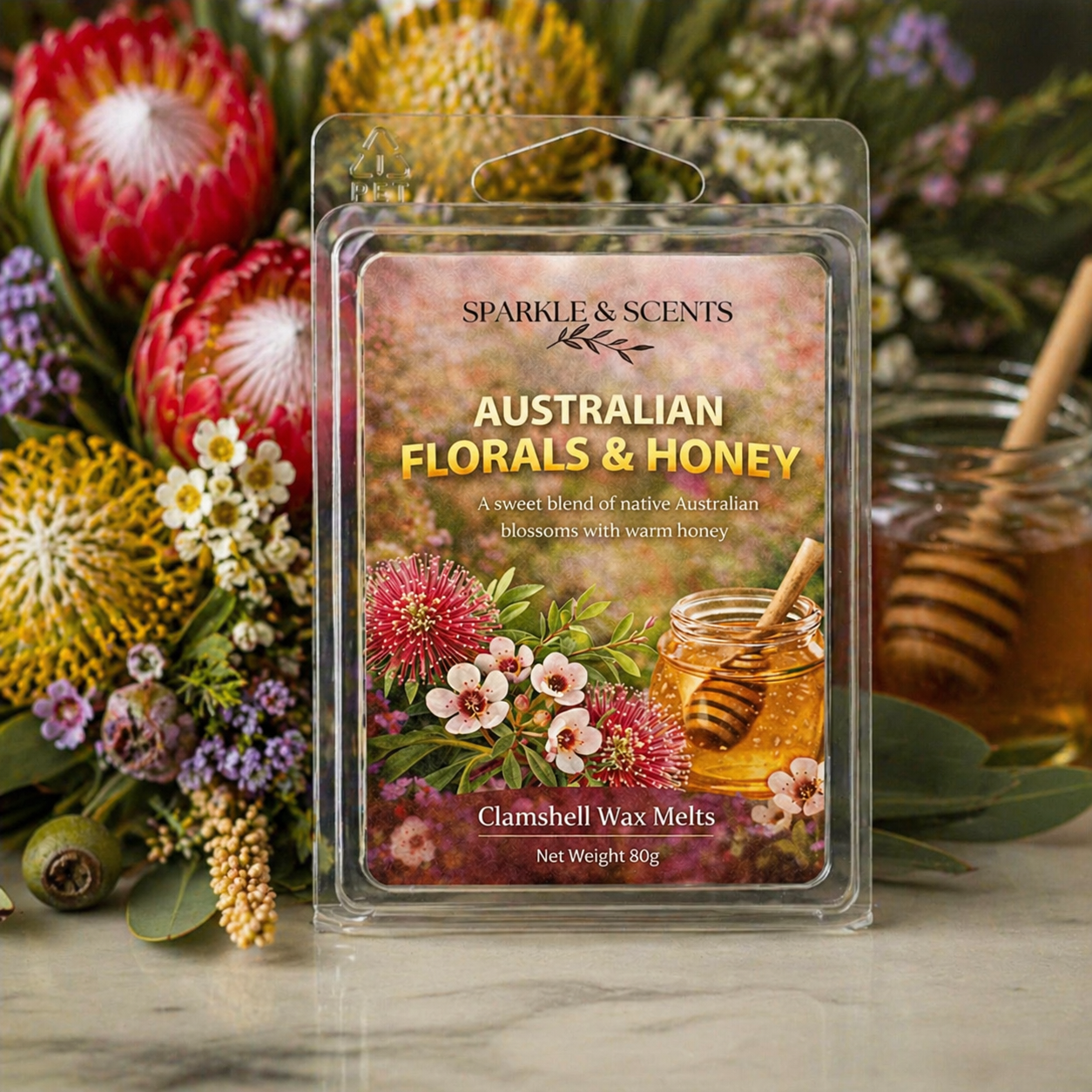 Australian Florals and Honey Clam Shell Soy Wax Melt
