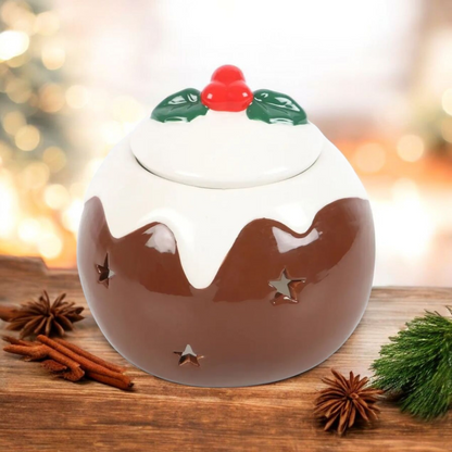 Christmas Pudding Shaped Tealight Wax Melt Warmer