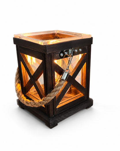 Walnut & Rope Vintage Illumination Warmer