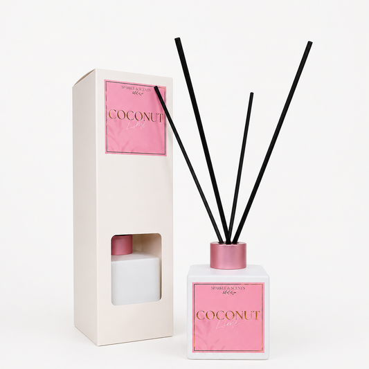 White Matte Square Reed Diffuser
